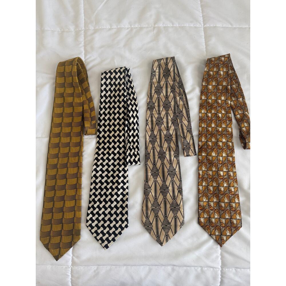 Silk Ties Geometric Designs bundle of 4‎